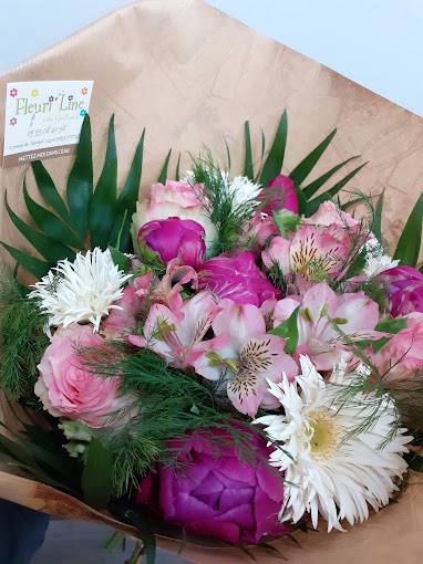 Bouquet de fleurs roses